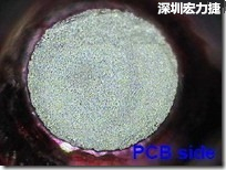 紅墨水染紅測試分析-PCB面，允收